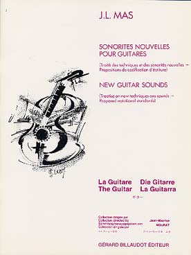 Illustration de Sonorités nouvelles pour guitare (traité des techniques et sonorités nouvelles - propositions de codification d'écriture)