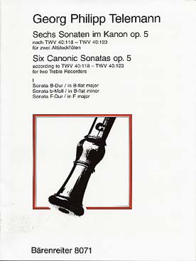 Illustration telemann sonates (6) op. 5 vol 1 : 1 a 3