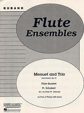 Illustration de Menuet et trio de la sonate op. 78 (tr. Johnson pour 4 flûtes)