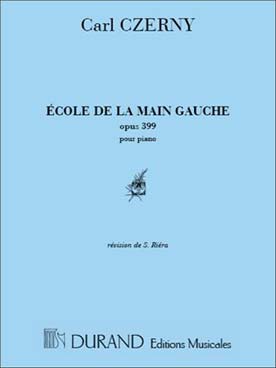 Illustration de Op. 399 : L'École de la main gauche - éd. Durand