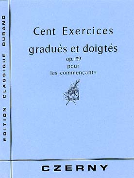 Illustration czerny op. 139 100 exercices commencants