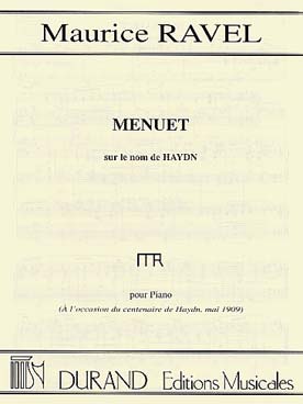 Illustration de Menuet sur le nom de Haydn
