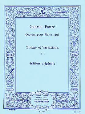 Illustration faure theme et variations op. 73