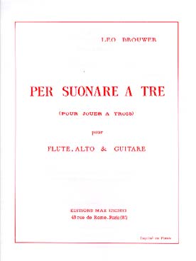 Illustration brouwer per suonare a tre flute/alto/g.