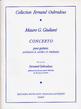 Illustration de Concerto N° 1 op. 30 en la M pour guitare, cordes et timbales (réd. piano)