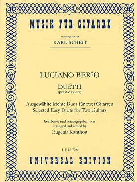 Illustration de Duetti pour 2 violons (tr. Kanthou)
