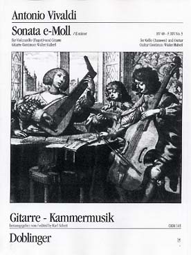 Illustration de Sonate N° 5 en mi m (tr. Haberl pour violoncelle ou basson et guitare)