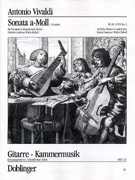Illustration de Sonate N° 3 en la m (tr. Haberl pour violoncelle ou basson et guitare)
