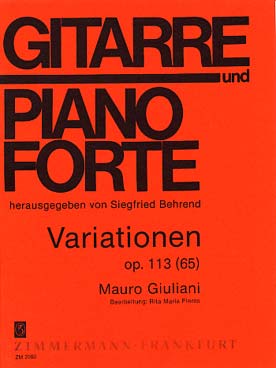 Illustration giuliani variations op. 113 guit piano