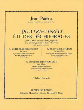 Illustration de 80 Études de déchiffrage en 5 cahiers - 1er Cahier, flûte seule