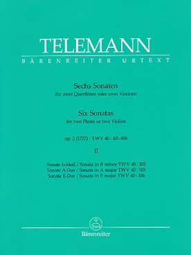 Illustration telemann sonates op. 2 (6) 2eme cahier