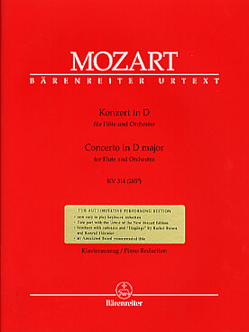 Illustration de Concerto N° 2 K 314 en ré M - éd. Bärenreiter 