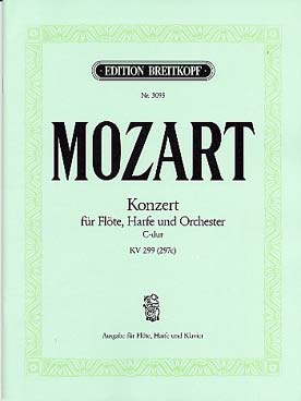 Illustration de Concerto pour flûte, harpe et orchestre KV 299 réd. piano