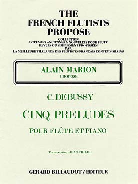 Illustration debussy preludes (5) pour flute et piano