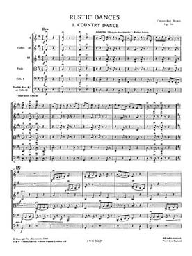 Illustration de PLAYSTRINGS : musique pour orchestre de jeunes instrumentistes à cordes Moyen 10 : BROWN Danses rustiques - Conducteur