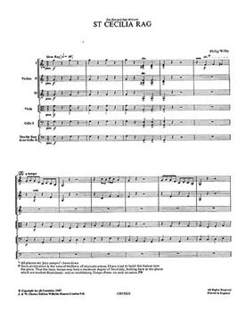 Illustration de PLAYSTRINGS : musique pour orchestre de jeunes instrumentistes à cordes Moyen 14 : WILBY St Cecilia rag - Conducteur