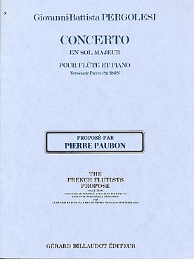 Illustration de Concerto en sol M - éd. Billaudot (rév. Paubon)