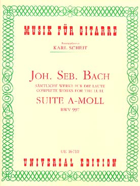 Illustration de Suites pour luth - N° 2 BWV 997 en la m (tr. Scheit)