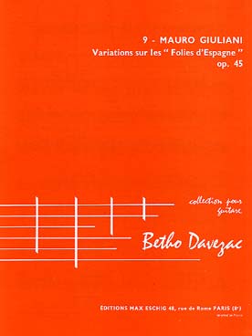 Illustration de Variations sur les "Folies d'Espagne" op. 45 - éd. Max Eschig (tr. Davezac)
