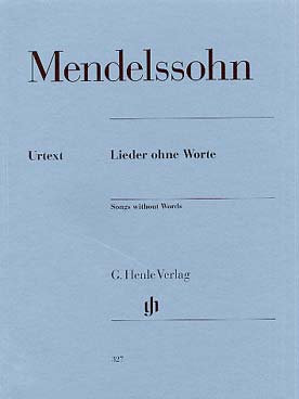 Illustration de Romances sans paroles, recueil - éd. Henle (Lieder ohne worte avec doigtés)  