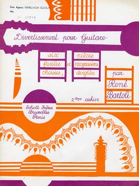 Illustration de DIVERTISSEMENT POUR GUITARE : 6 Pièces faciles et progressives choisies et doigtées par René BARTOLI - Vol. 2