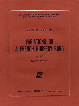 Illustration duarte variations french nursery song