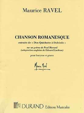 Illustration de Don Quichotte à Dulcinée (baryton/piano) - N° 1 : Chanson romanesque (ton orig.)