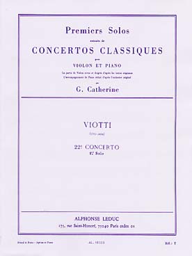 Illustration de 1er Solo du Concerto N° 22 en la m (rév. Catherine)