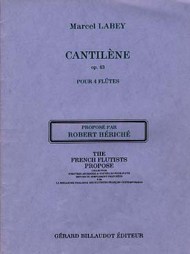 Illustration labey cantilene op. 43 pour 4 flutes