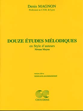 Illustration de 12 Études mélodiques en style d'auteur - Moyen : Livre du professeur a/a