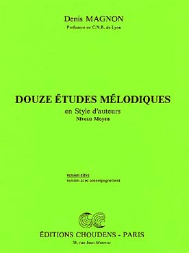 Illustration de 12 Études mélodiques en style d'auteur - Moyen : Livre de l'élève s/a