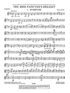 Illustration de PLAYSTRINGS : musique pour orchestre de jeunes instrumentistes à cordes Moyen 12 : WILBY The bird fancyer's... - Parties séparées