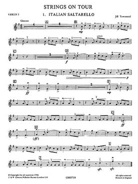 Illustration de PLAYSTRINGS : musique pour orchestre de jeunes instrumentistes à cordes Moyen 13 : TOWNSEND Strings on tour - Parties séparées