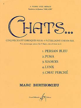 Illustration de Chats (3 flûtes et 1 flûte alto)