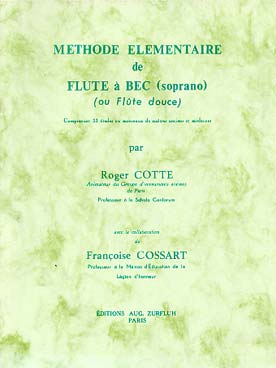 Illustration cotte methode elementaire de flute a bec