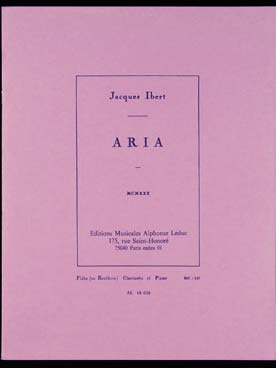 Illustration ibert aria pour flute, cl et piano