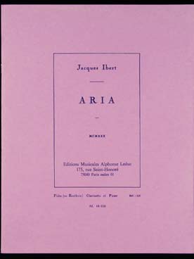 Illustration de Aria pour flûte, clarinette et piano