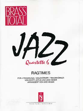 Illustration de JAZZ QUARTETTE N°6 pour 4 trompettes ou 4 clarinettes : The entertainer, Little Annie's swing rag, The ragtime dance