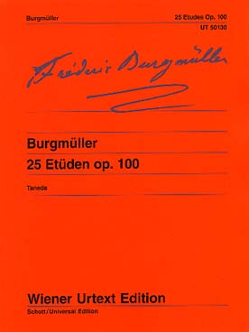 Illustration de 25 Études op. 100 - éd. Wiener Urtext