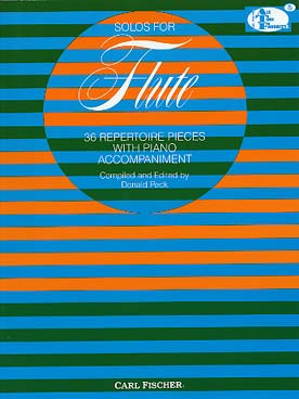 Illustration de SOLOS FOR FLUTE, 36 pièces par D. Peck : Bach, Beethoven, Bizet, Boehm, Brahms, Corelli, Debussy, Donjon...  