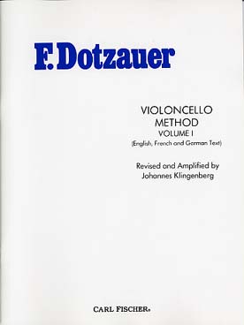 Illustration de Méthode de violoncelle Vol. 1 (texte anglais, français et allemand) révisée par Johannes Klingenberg