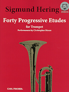 Illustration de 40 Progressive etudes for trumpet avec accès audio