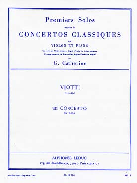 Illustration de 1er Solo du Concerto N° 13 en la M - éd. Leduc (G. Catherine)