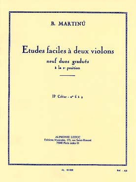 Illustration martinu etudes faciles 2 violons vol. 2