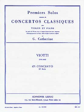 Illustration de 1er Solo du Concerto N° 17 en ré m - éd. Leduc (G. Catherine)