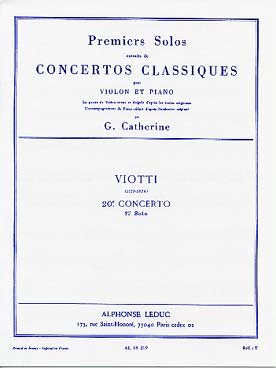 Illustration de 1er Solo du Concerto N° 20 en ré M - éd. Leduc (G. Catherine)