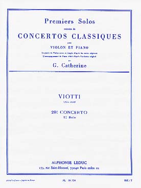 Illustration de 1er Solo du Concerto N° 29 en mi m - éd. Leduc (G. Catherine)