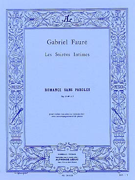 Illustration faure romance sans paroles op. 17 n° 3