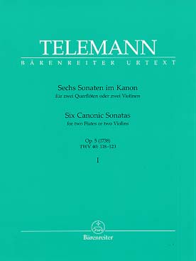 Illustration telemann 6 sonates en canon op. 5 vol. 1