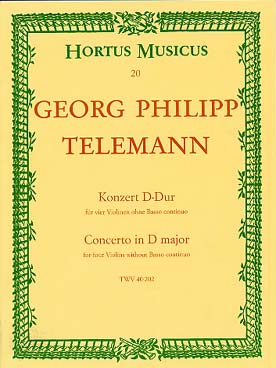 Illustration telemann concerto en re maj 4 violons